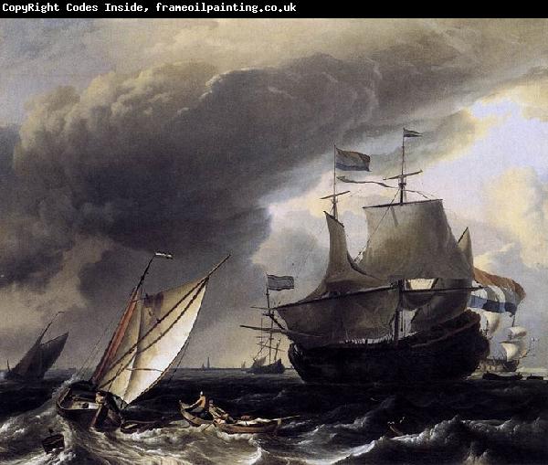 Ludolf Bakhuizen Dutch Vessels on the Sea at Amsterdam